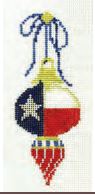 click here to view larger image of Lonestar Double Drop Ornament (hand painted canvases)