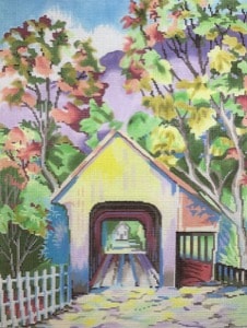 click here to view larger image of Covered Bridge (hand painted canvases)