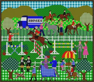 click here to view larger image of Horse Show (hand painted canvases)