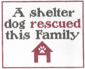 click here to view larger image of Shelter Dog Rescued This Family, A (hand painted canvases)