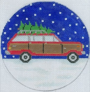 click here to view larger image of Wagoneer Christmas Ornament (hand painted canvases)