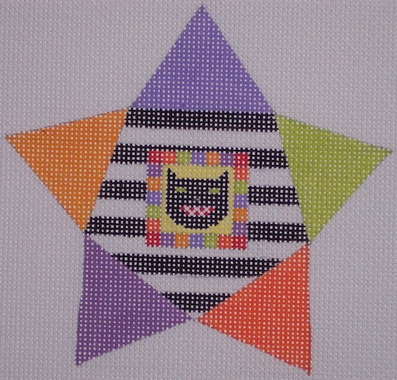 click here to view larger image of Star Shape Cat (hand painted canvases)
