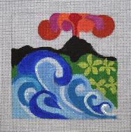 click here to view larger image of Hawaii - Travel Coasters (hand painted canvases)
