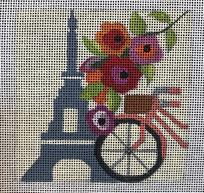 click here to view larger image of Paris - Travel Coasters (hand painted canvases)