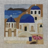 click here to view larger image of Greece - Travel Coasters (hand painted canvases)