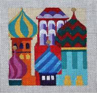 click here to view larger image of Russia - Travel Coasters (hand painted canvases)
