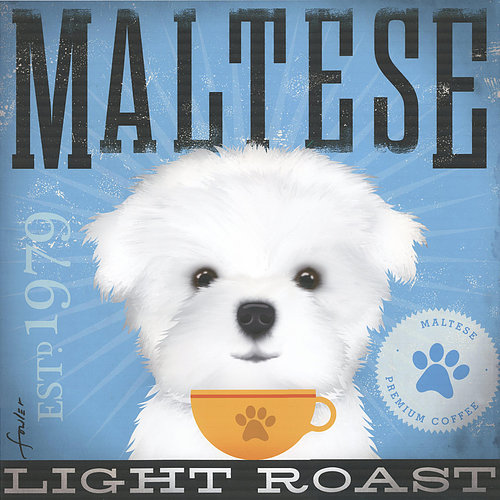 click here to view larger image of Maltese (Light Roast) (hand painted canvases)