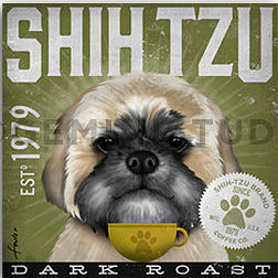 click here to view larger image of Shih Tzu (Dark Roast Roast) (hand painted canvases)