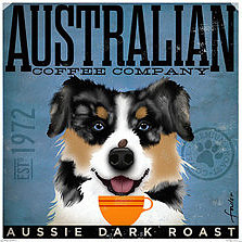 click here to view larger image of Australian Shepherd (Aussie Dark Roast) (hand painted canvases)