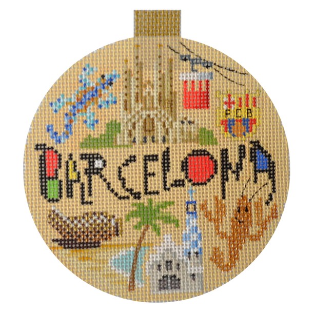 click here to view larger image of Travel Round - Barcelona (hand painted canvases)