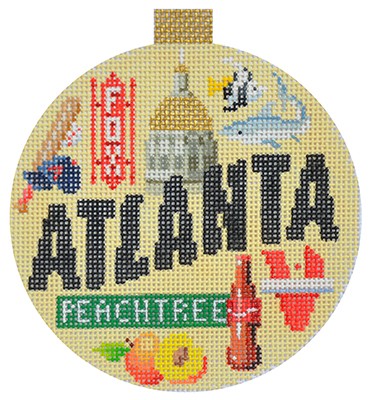 click here to view larger image of Travel Round - Atlanta (hand painted canvases)