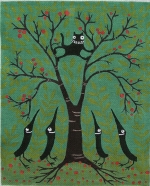 click here to view larger image of Up a Tree (hand painted canvases)