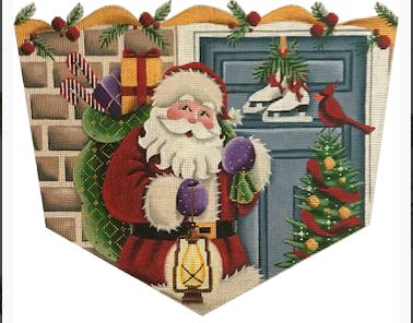 click here to view larger image of Santa at the Door - 18M (hand painted canvases)