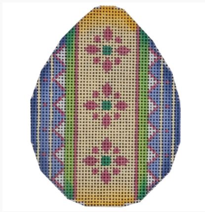 click here to view larger image of Lavender and Yellow Egg - 18M (hand painted canvases)