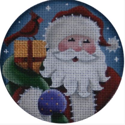 click here to view larger image of Santas Present Ornament (hand painted canvases)