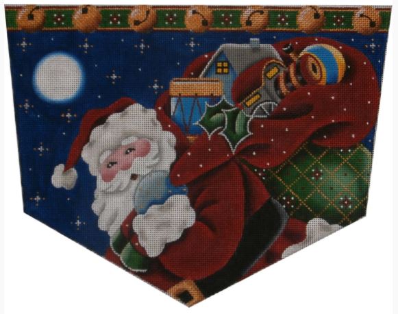 click here to view larger image of Santa's Toy Cuff - 13M (hand painted canvases)