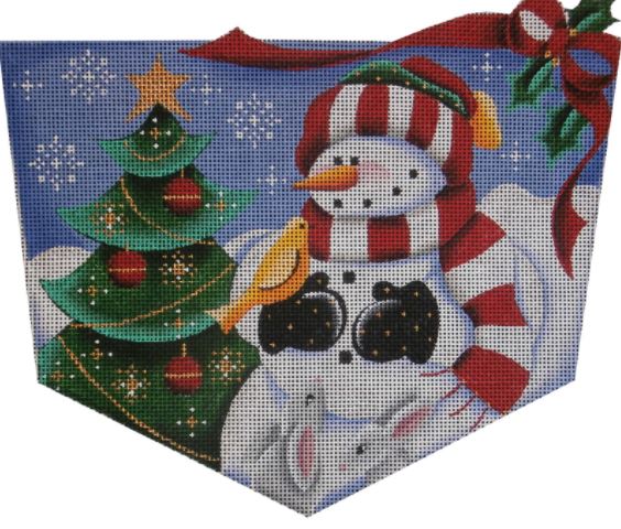 click here to view larger image of Forest Snowman Cuff - 18M (hand painted canvases)