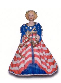 click here to view larger image of Patriot Doll - 7 pcs (hand painted canvases)