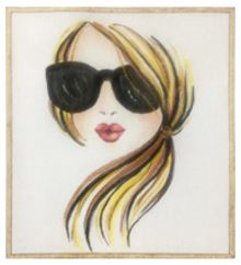 click here to view larger image of Blonde Silhouette (hand painted canvases)