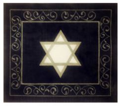 click here to view larger image of Silver/White Star (hand painted canvases)