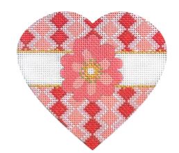 click here to view larger image of Ric Rac Heart (hand painted canvases)
