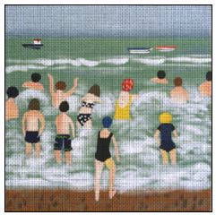 click here to view larger image of Swimmers (hand painted canvases)