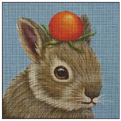 click here to view larger image of Tomato Bunny (hand painted canvases)