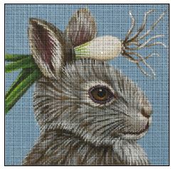 click here to view larger image of Scallion Bunny (hand painted canvases)