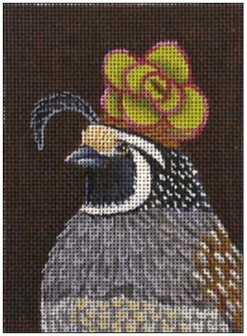 click here to view larger image of Succulent Quail (hand painted canvases)