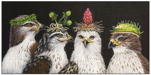 click here to view larger image of Hawks (hand painted canvases)