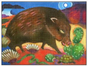 click here to view larger image of Javelina Snackin (hand painted canvases)