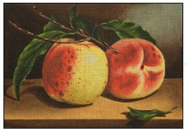 click here to view larger image of Vintage Peaches (hand painted canvases)