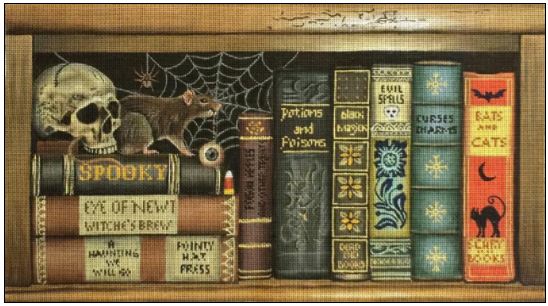 click here to view larger image of Scary Books (hand painted canvases)