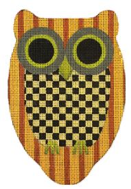 click here to view larger image of Checkerboard Owl (hand painted canvases)