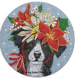 click here to view larger image of Border Collie Ornament (hand painted canvases)