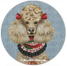 click here to view larger image of Poodle Ornament (hand painted canvases)