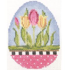 click here to view larger image of Tulip Garden Egg (hand painted canvases)