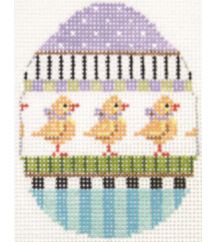 click here to view larger image of Lil' Chicks Patterned Egg (hand painted canvases)