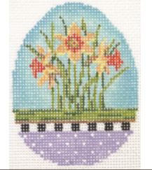 click here to view larger image of Daffodil Garden Egg (hand painted canvases)