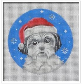 click here to view larger image of Shih Tzu  Santa (hand painted canvases)