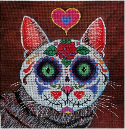 click here to view larger image of Calaca Kitty (Tabby) (hand painted canvases)