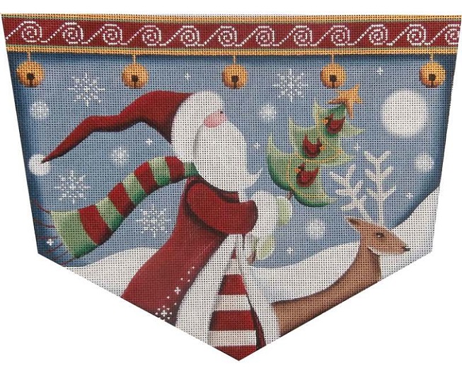click here to view larger image of Folk Santa Cuff (hand painted canvases)
