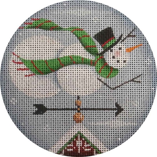 click here to view larger image of Snowman Vane Ornament (hand painted canvases)