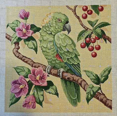 click here to view larger image of Green Parrot (hand painted canvases)