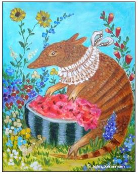 click here to view larger image of Armadillo Watermelon (hand painted canvases)