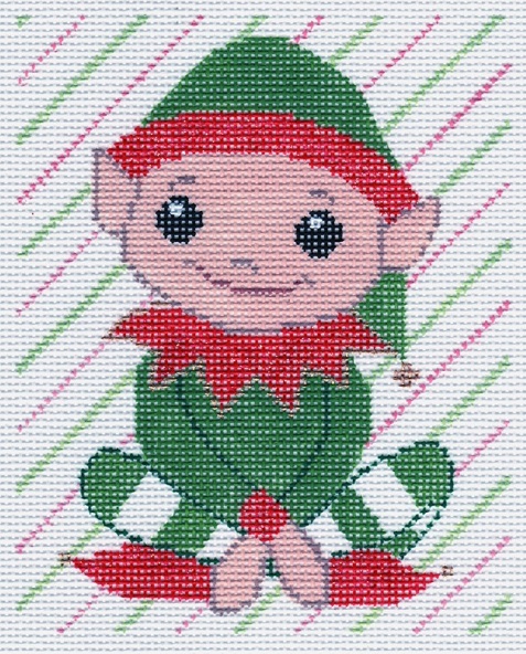 click here to view larger image of Sitting Elf (hand painted canvases)