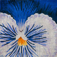 click here to view larger image of Blue Pansy (hand painted canvases)