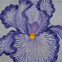 click here to view larger image of Jeffs Purple Striped Iris (hand painted canvases)