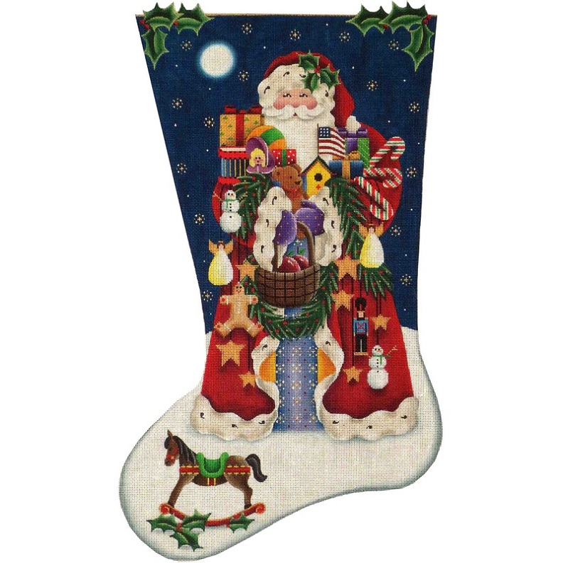 click here to view larger image of Americana Santa Stocking - 18ct (None Selected)